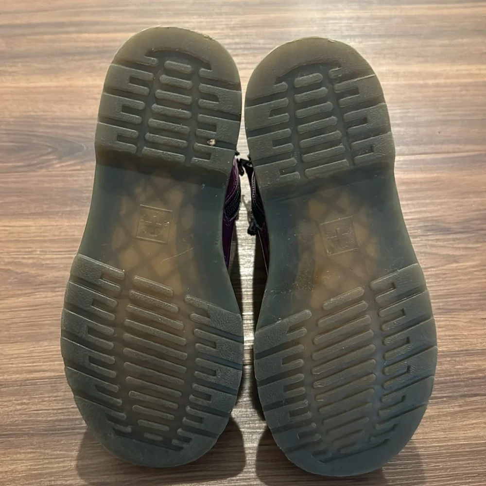 Dr Martens Delaney Purple Combat Boots Girls Sz 2